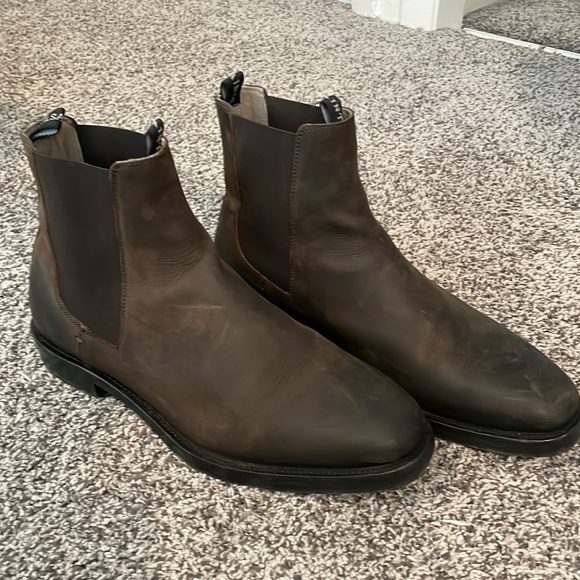 Mens All-saints brown leather boots Size 45 - Picture 1 of 4